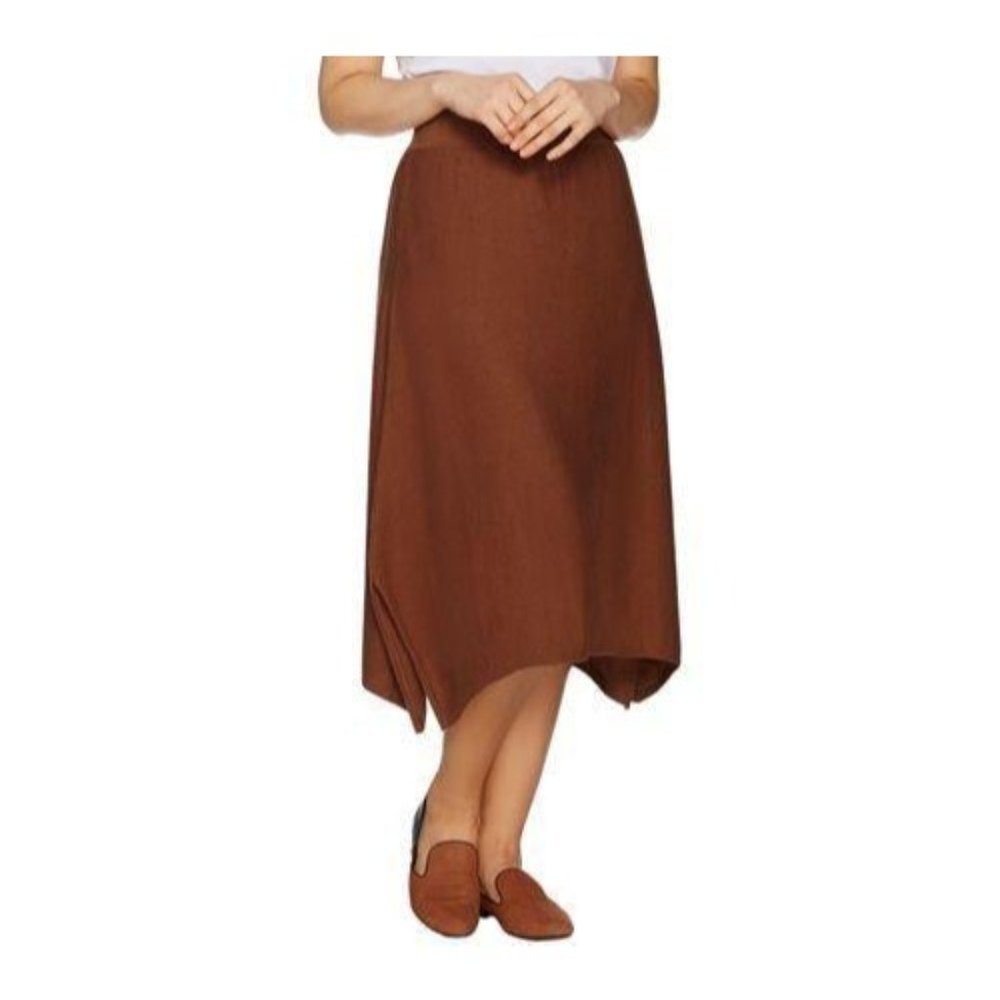 LOGO by Lori Goldstein Skirt & Handkerchief Copper Rose Size 1X